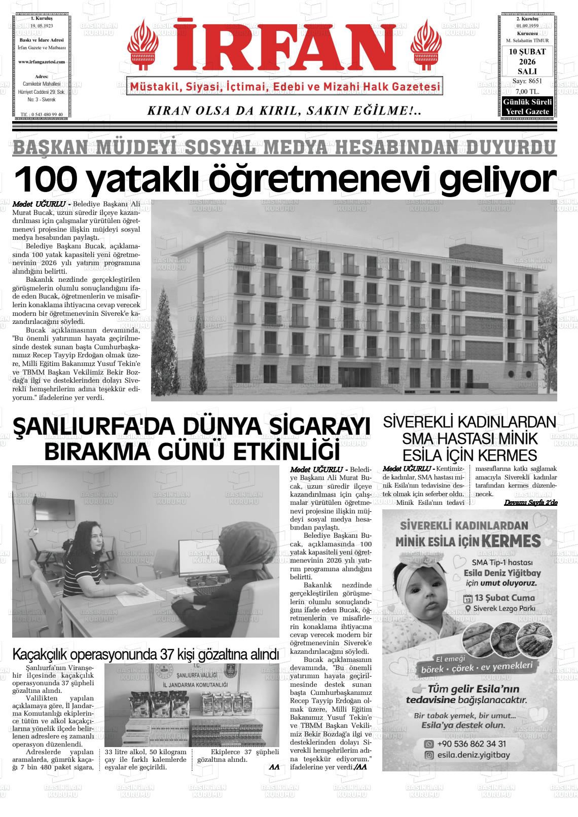 Sanliurfa Irfan 10.02.2026