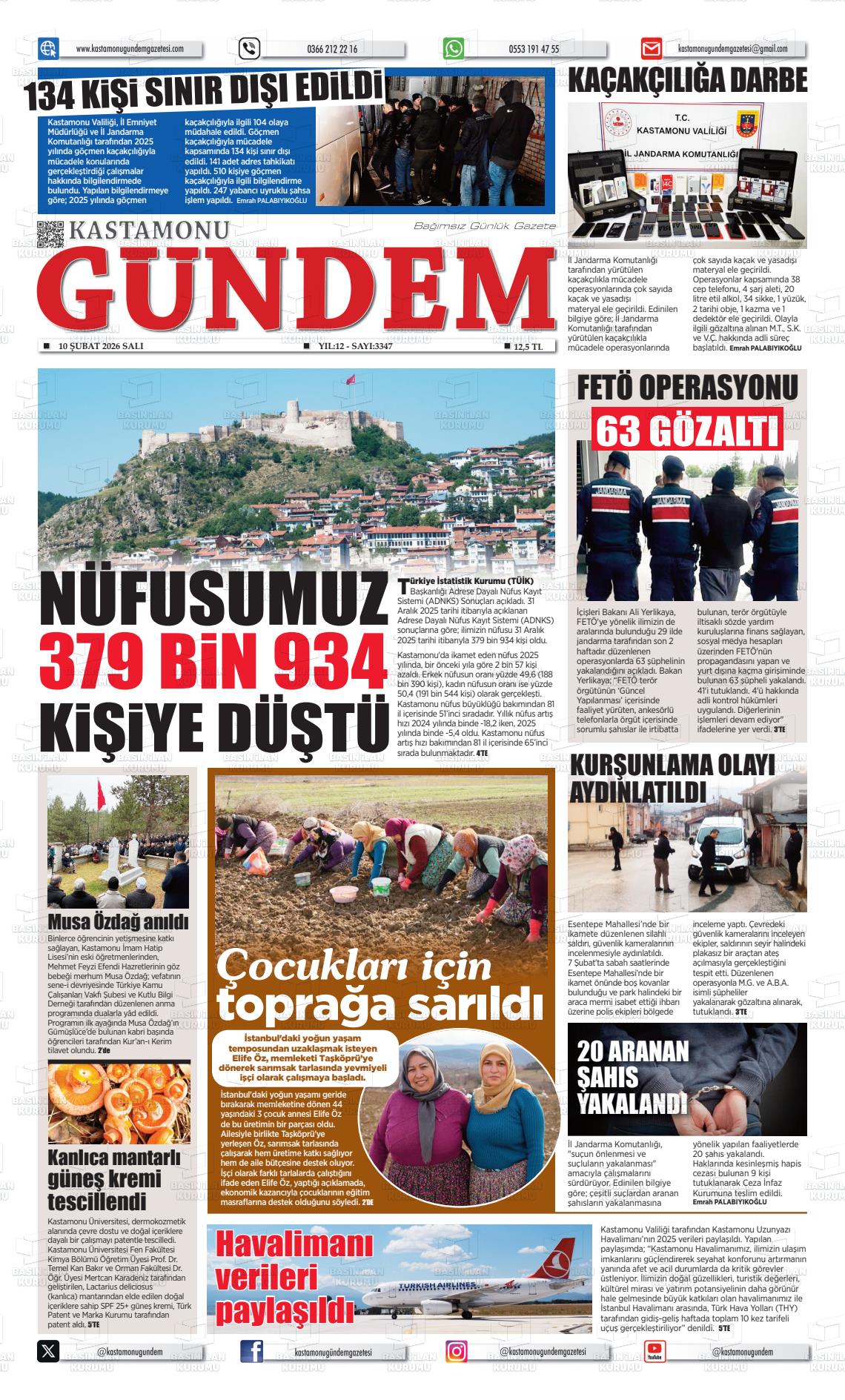 Kastamonu Gundem 10.02.2026