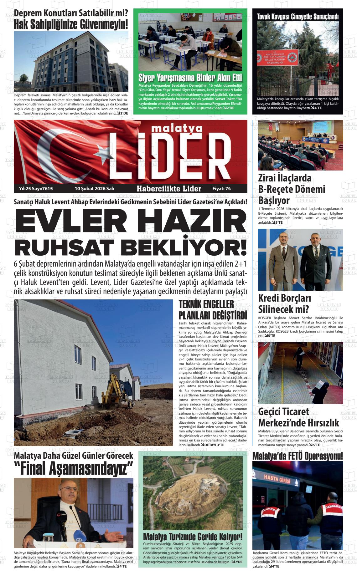 Malatya Sonsoz 10.02.2026