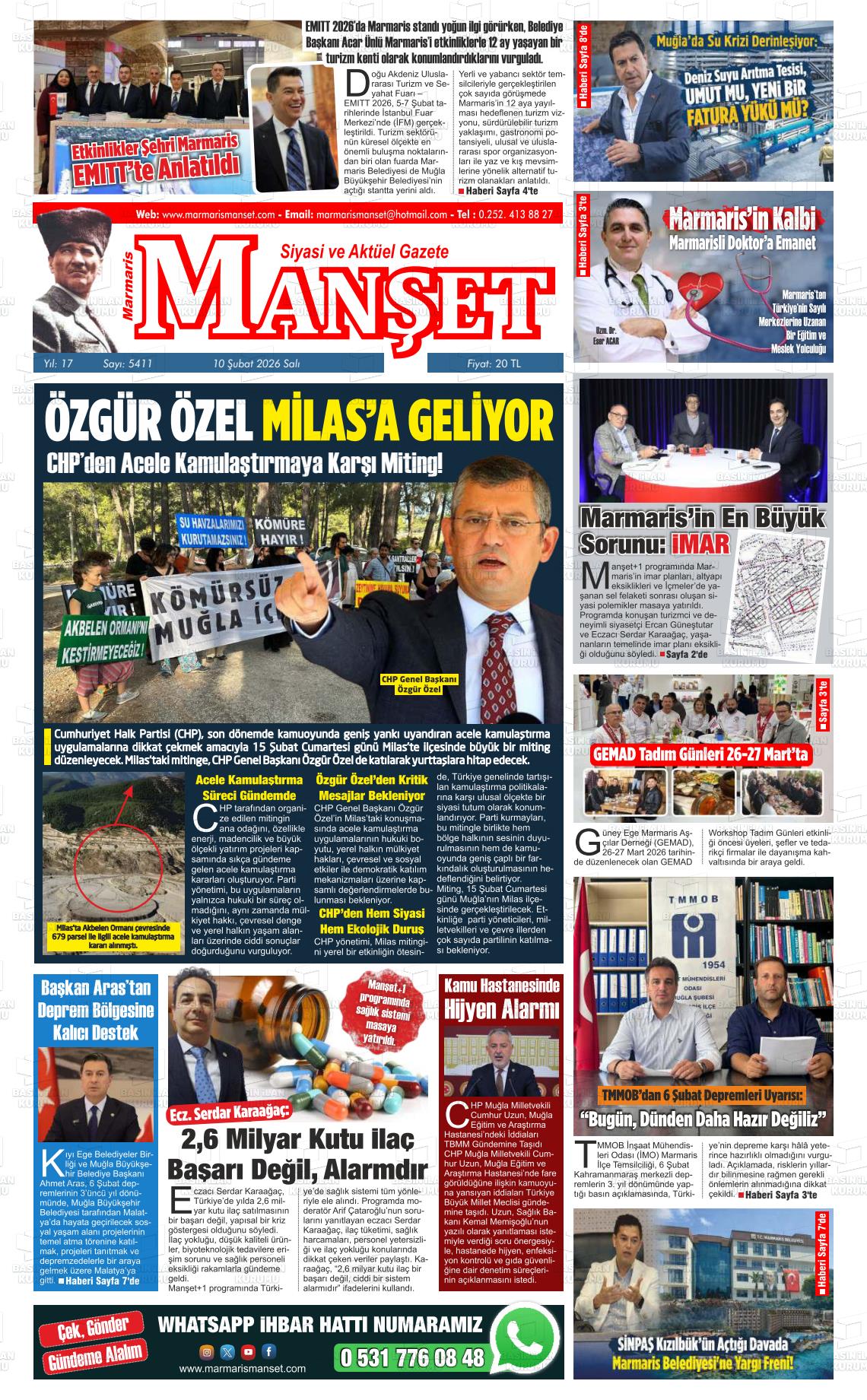 Mugla Manset 10.02.2026
