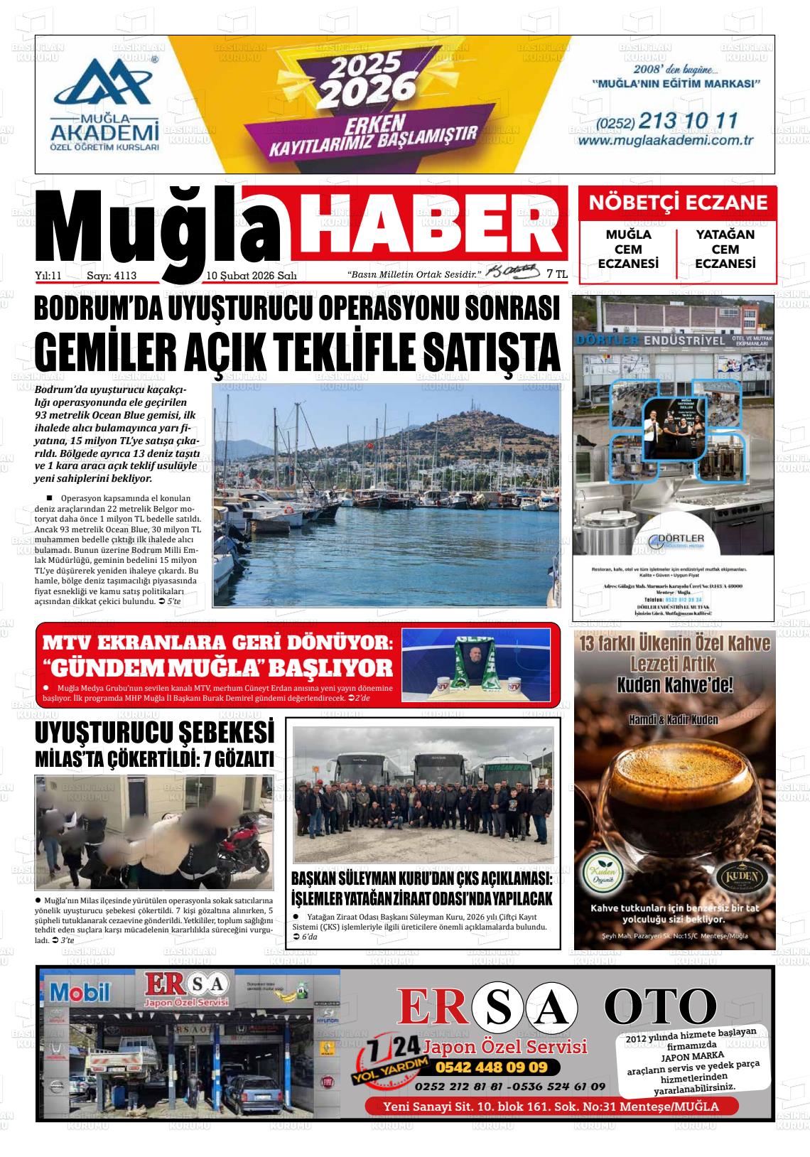 Mugla Haber 10.02.2026