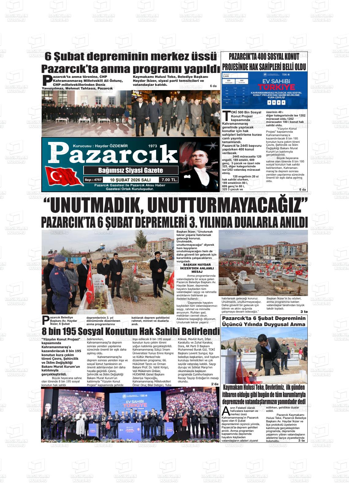 Kahramanmaras Pazarcik 10.02.2026