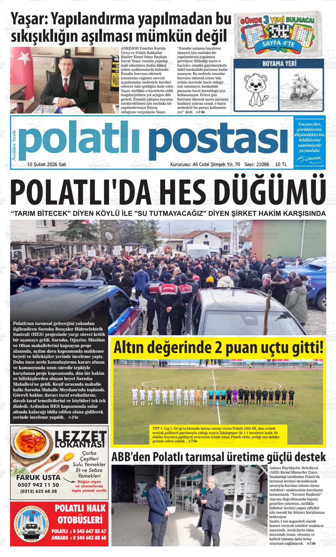 Ankara Polatlipostasi 10.02.2026