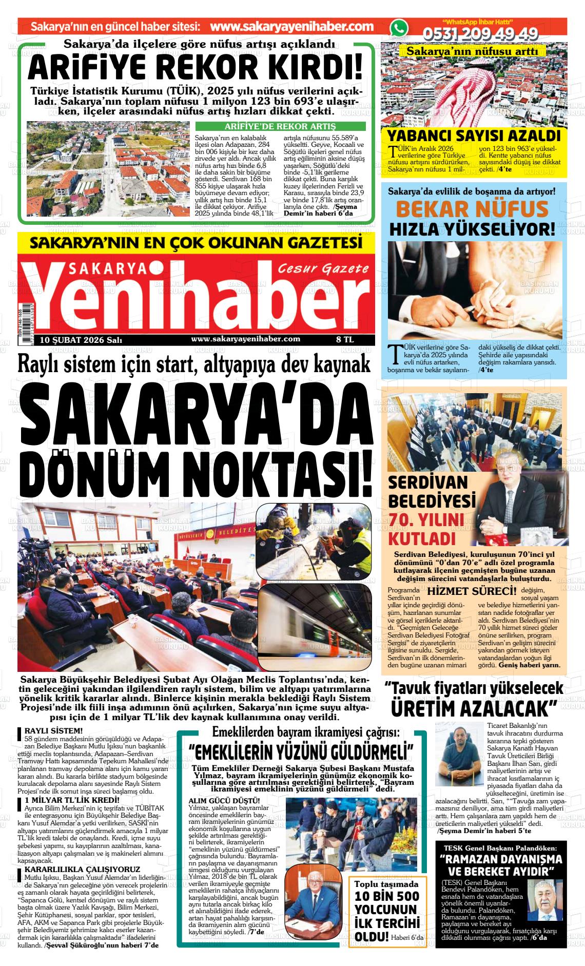 Sakarya Yenihaber 10.02.2026