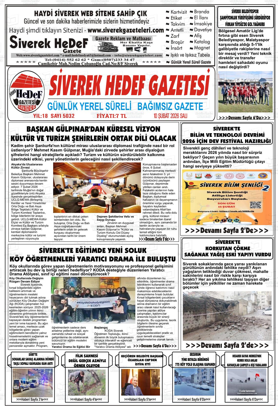 Sanliurfa Siverekhedef 10.02.2026