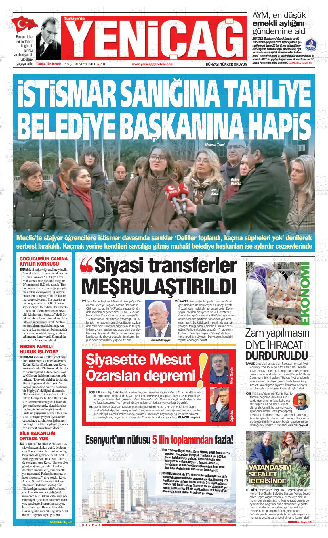 Istanbul Turkiyedeyenicag 10.02.2026