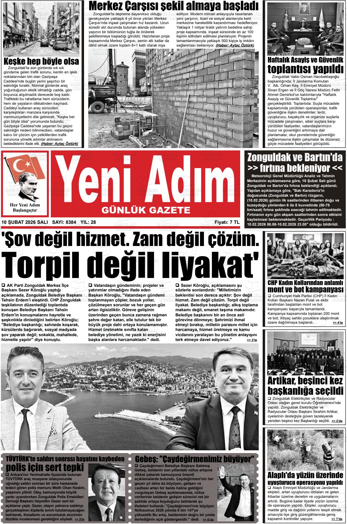 Zonguldak Yeniadim 10.02.2026