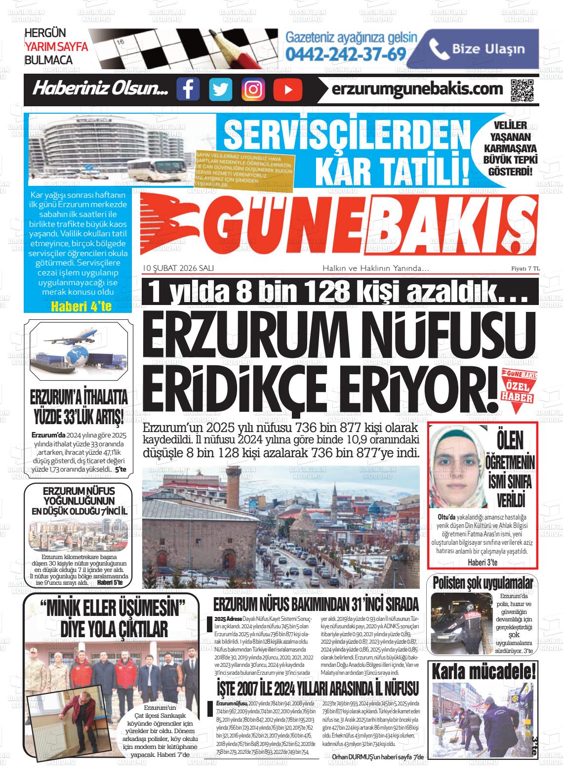 Erzurum Yenikusak 10.02.2026