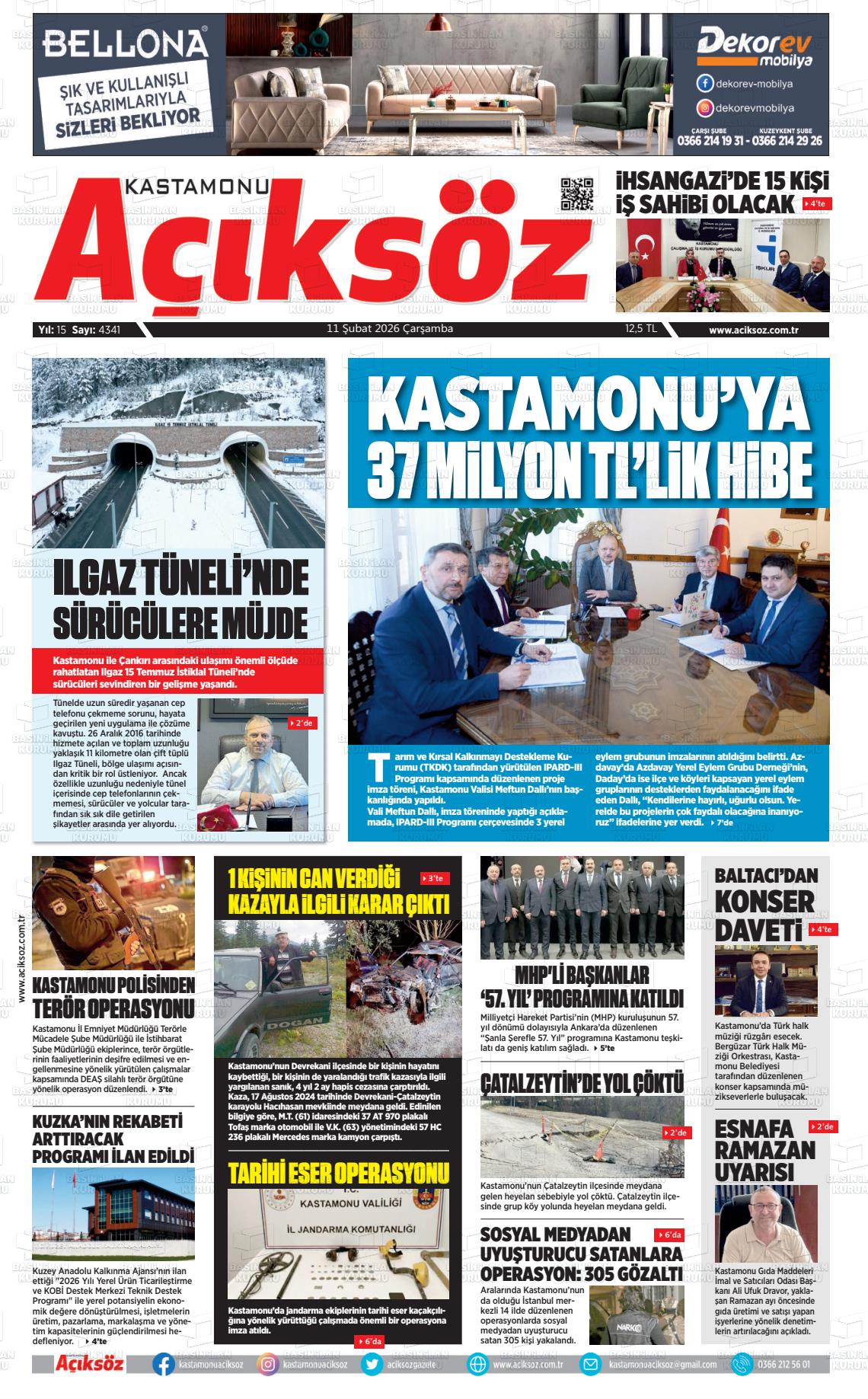 Kastamonu Aciksoz 11.02.2026