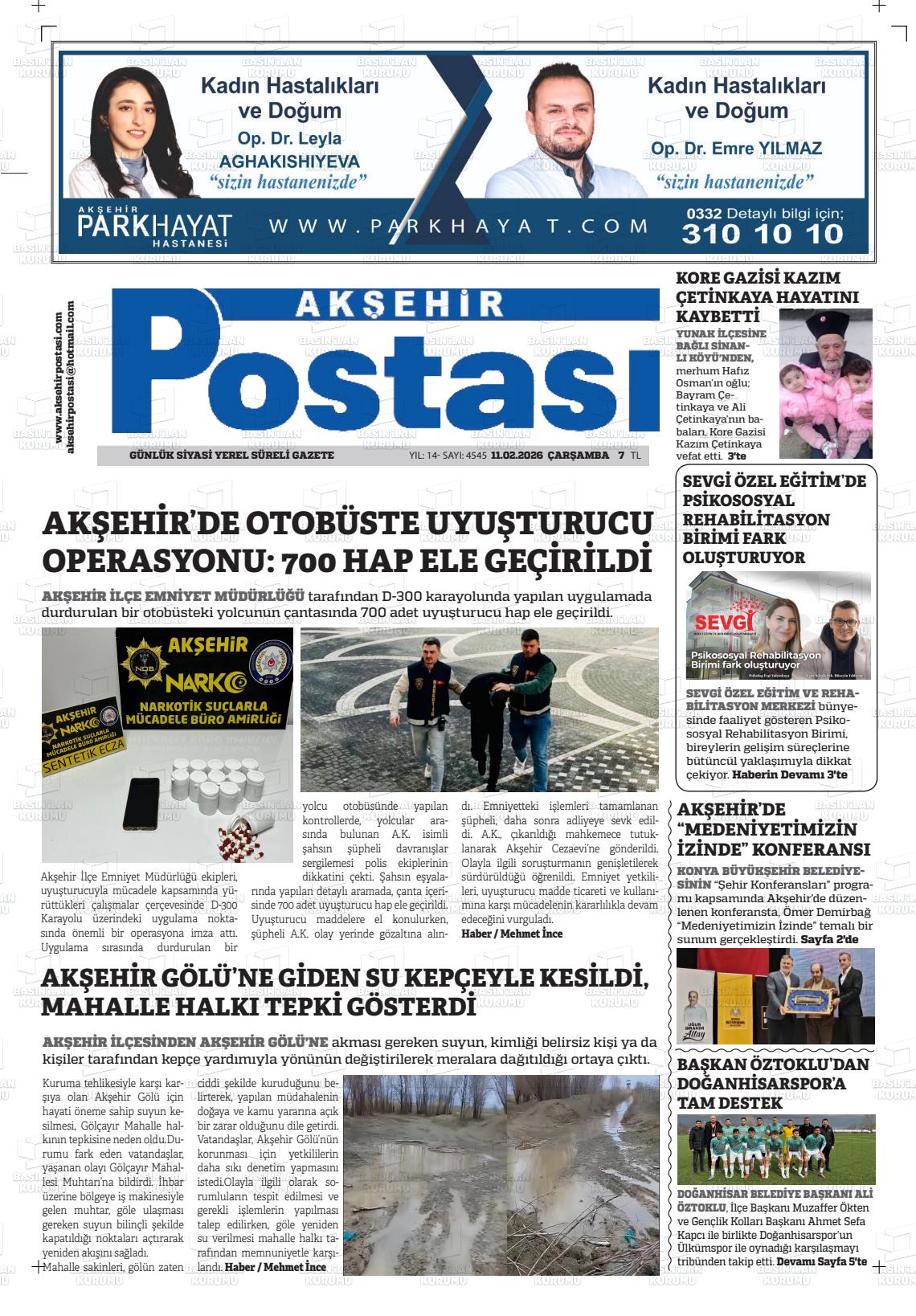 Konya Aksehirpostasi 11.02.2026