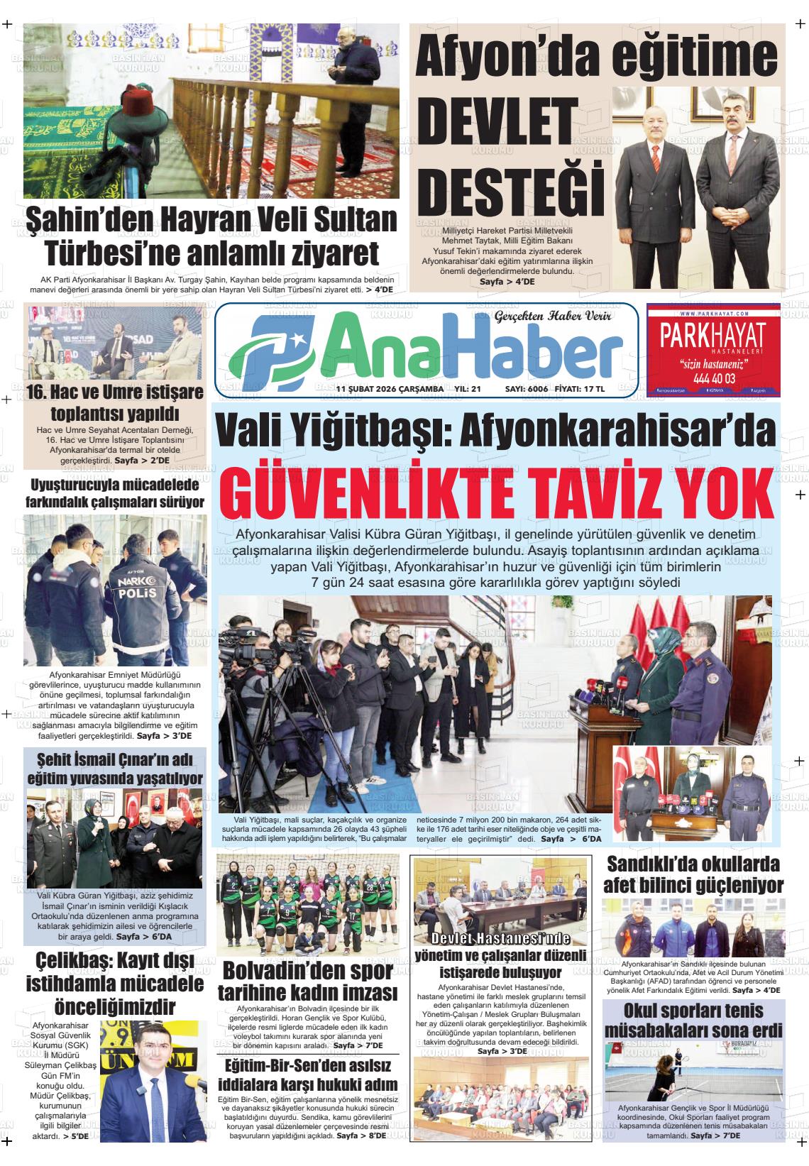 Afyonkarahisar Anahaber 11.02.2026