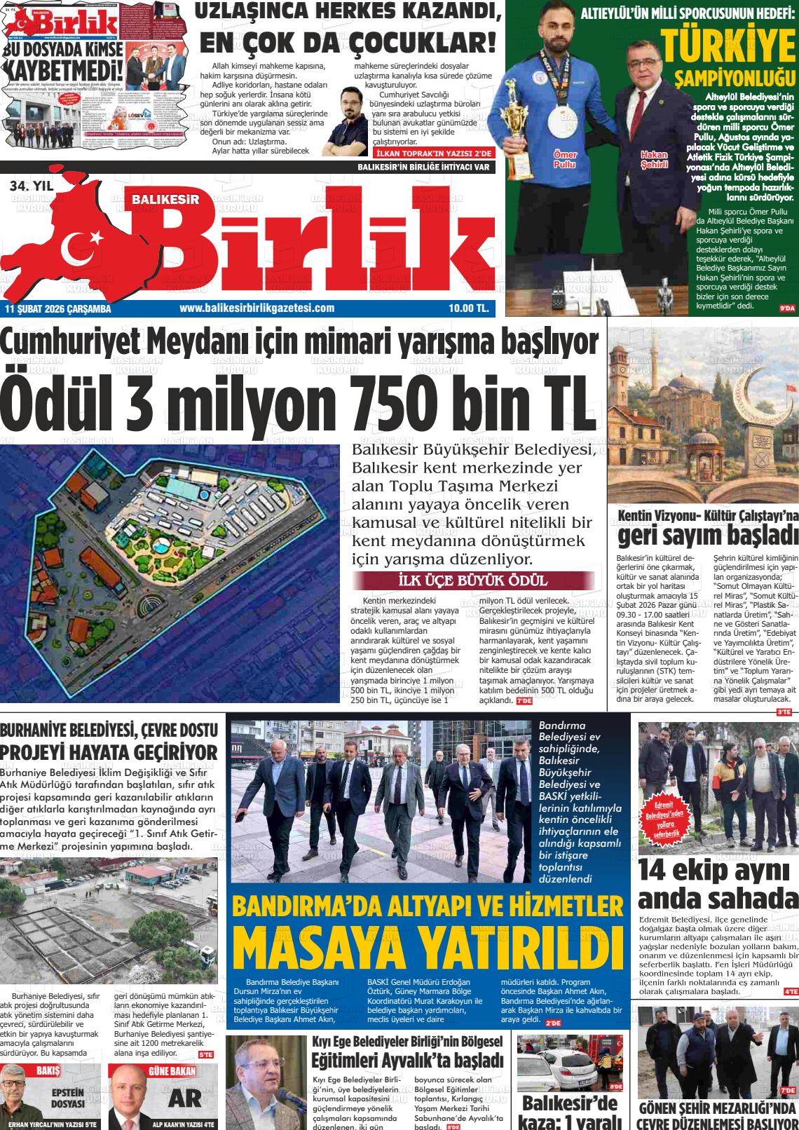 Balikesir Birlik 11.02.2026