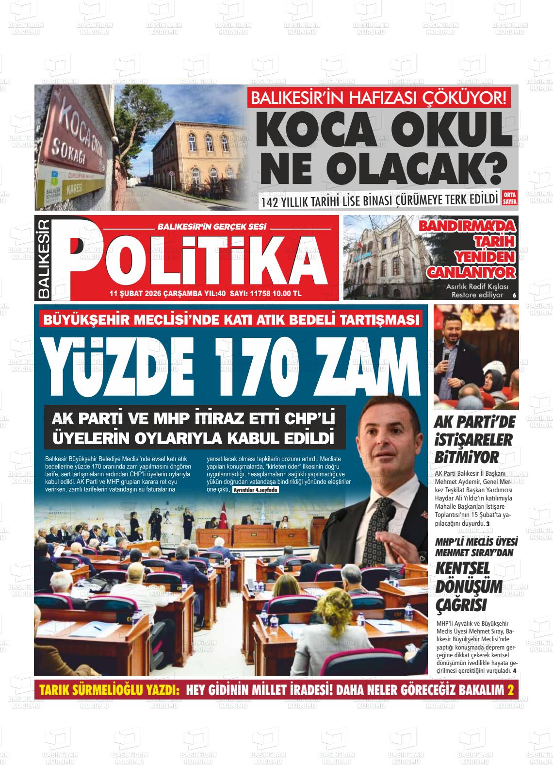 Balikesir Politika 11.02.2026