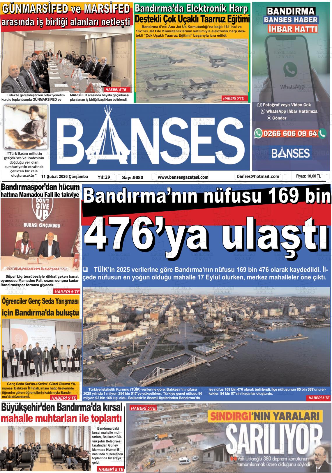 Balikesir Banses 11.02.2026