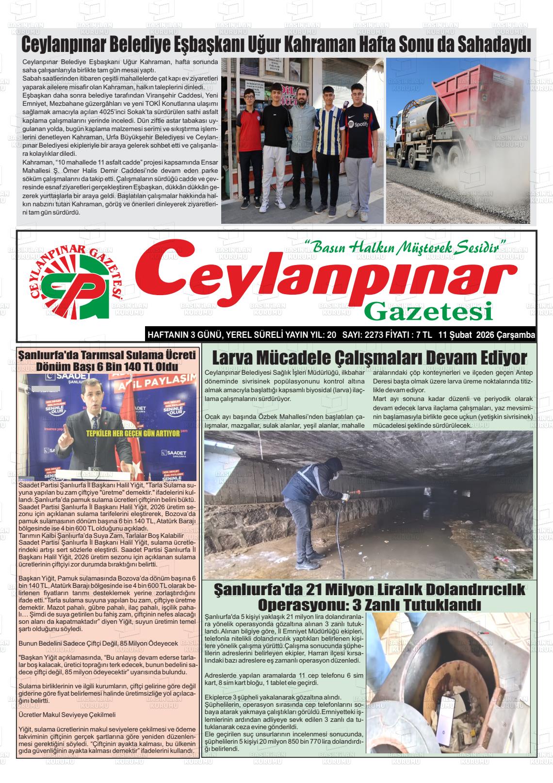 Sanliurfa Ceylanpinar 11.02.2026