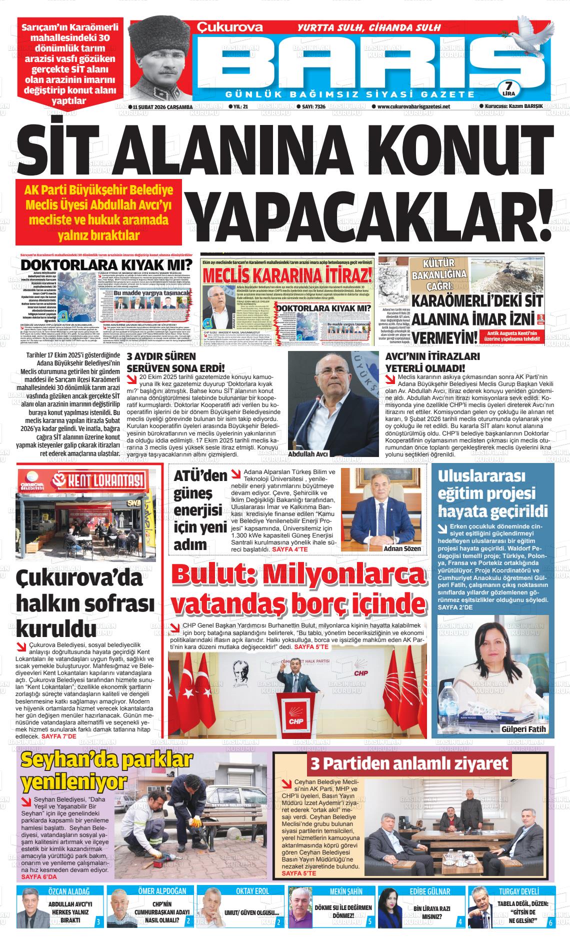 Adana Cukurovabaris 11.02.2026