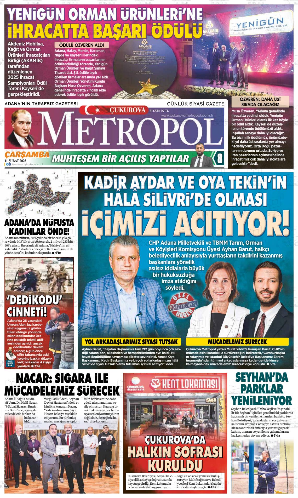 Adana Cukurovametropol 11.02.2026