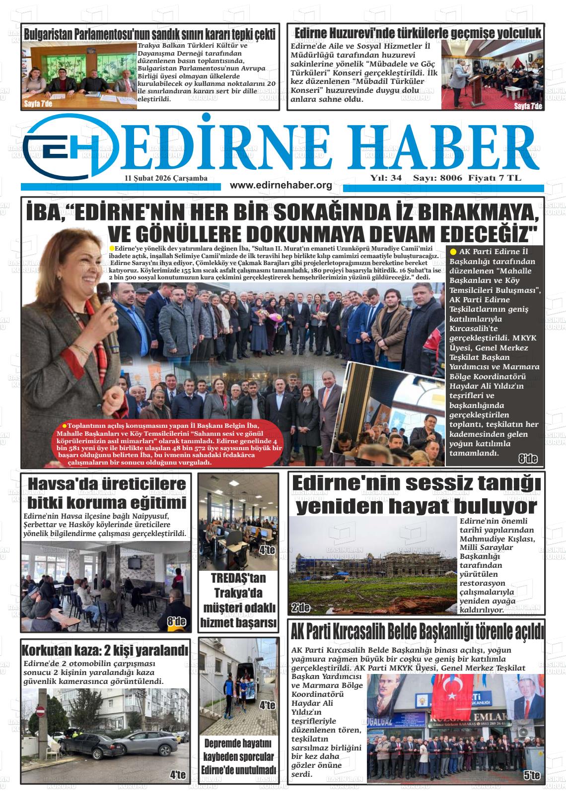 Edirne Haber 11.02.2026