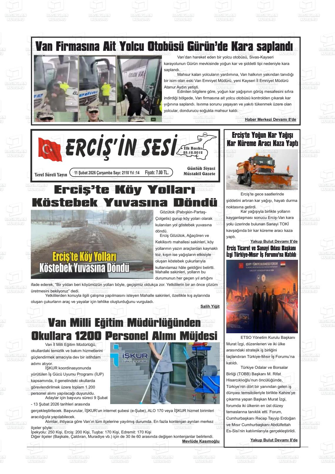Van Ercisinsesi 11.02.2026