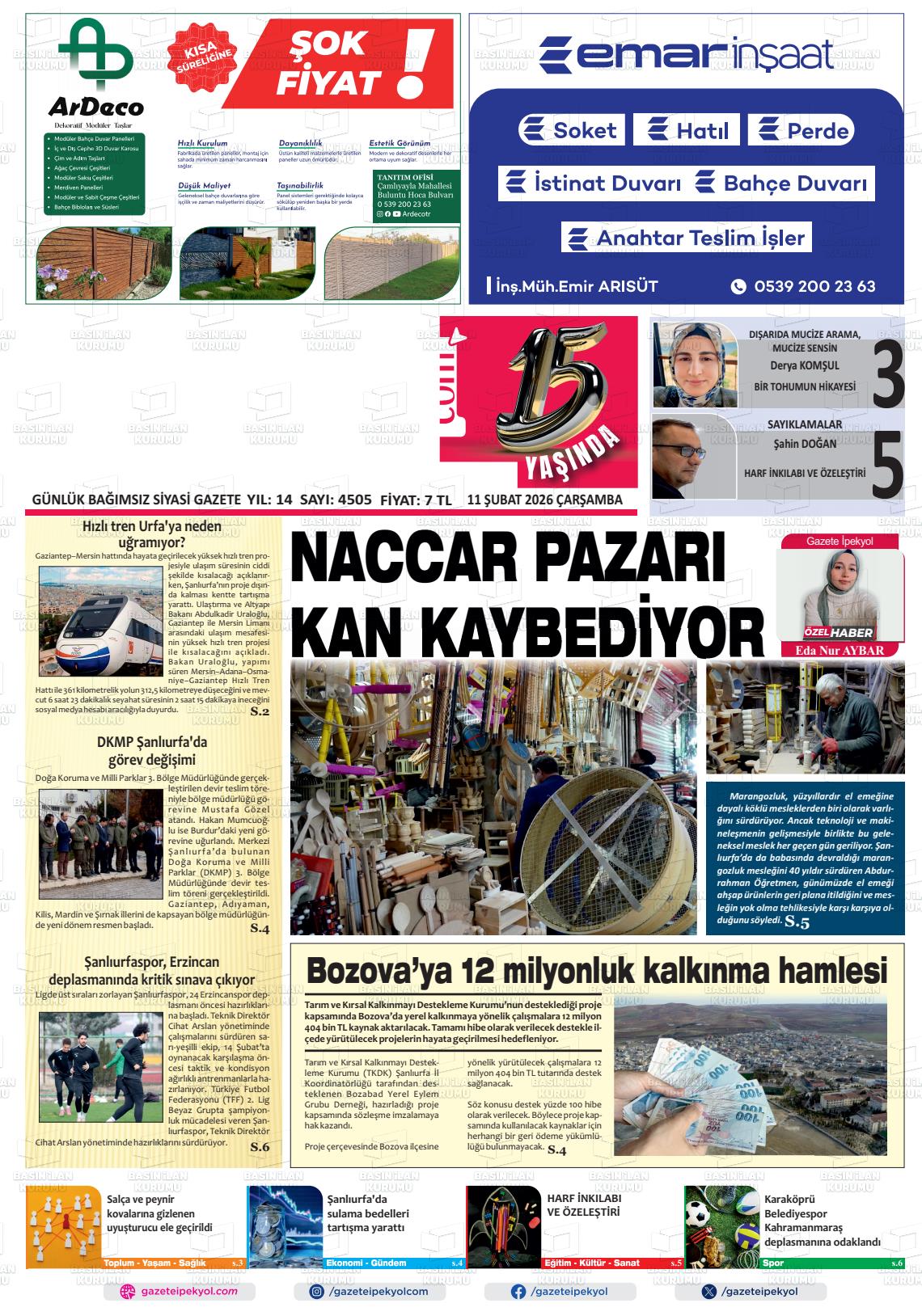 Sanliurfa Gazeteipekyol 11.02.2026