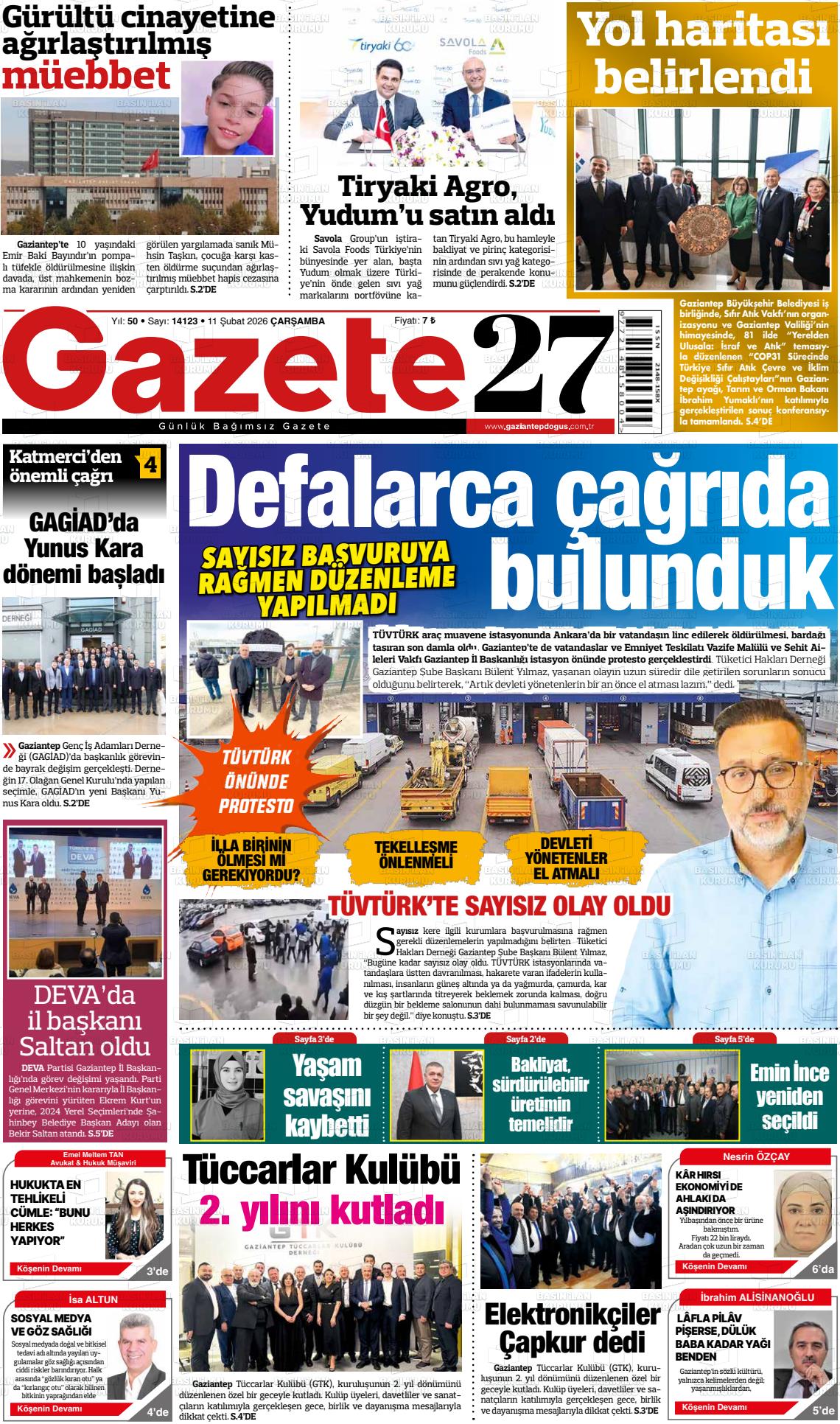 Gaziantep Dogus 11.02.2026