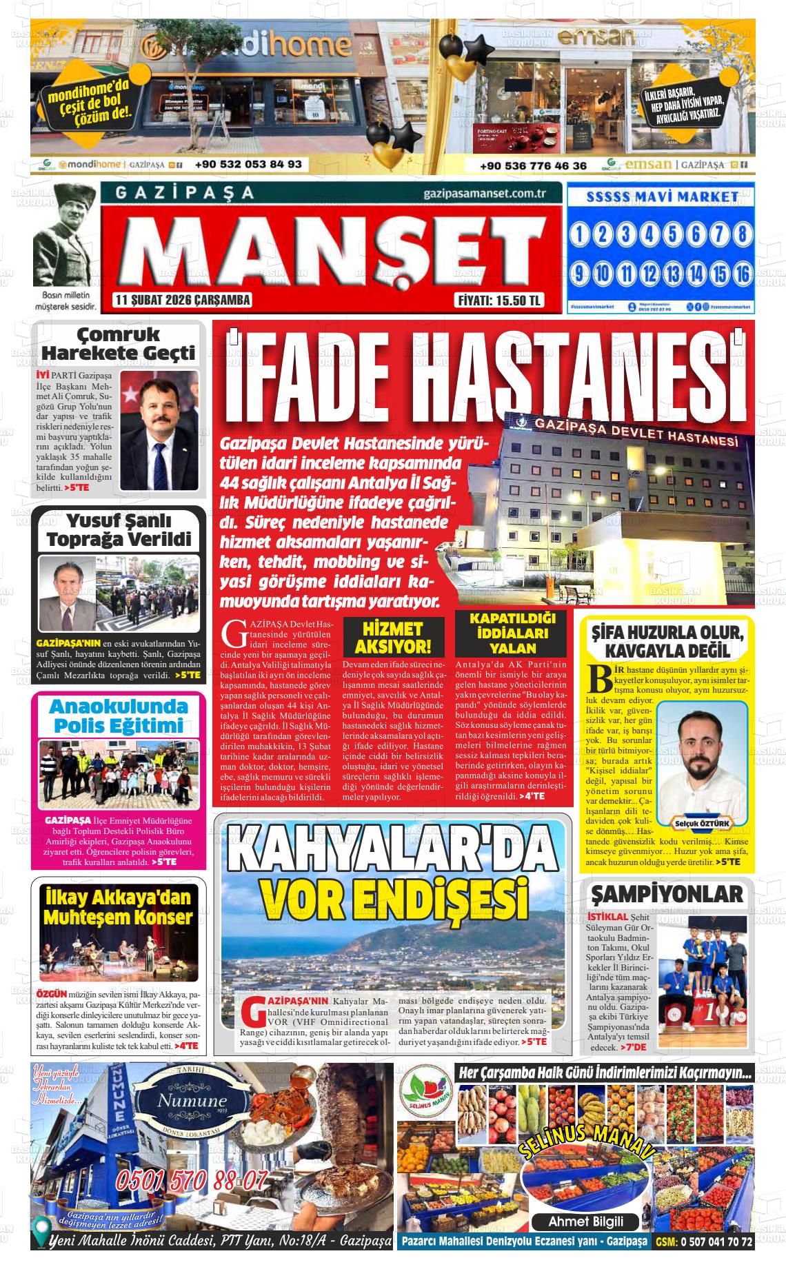 Antalya Gazipasamanset 11.02.2026