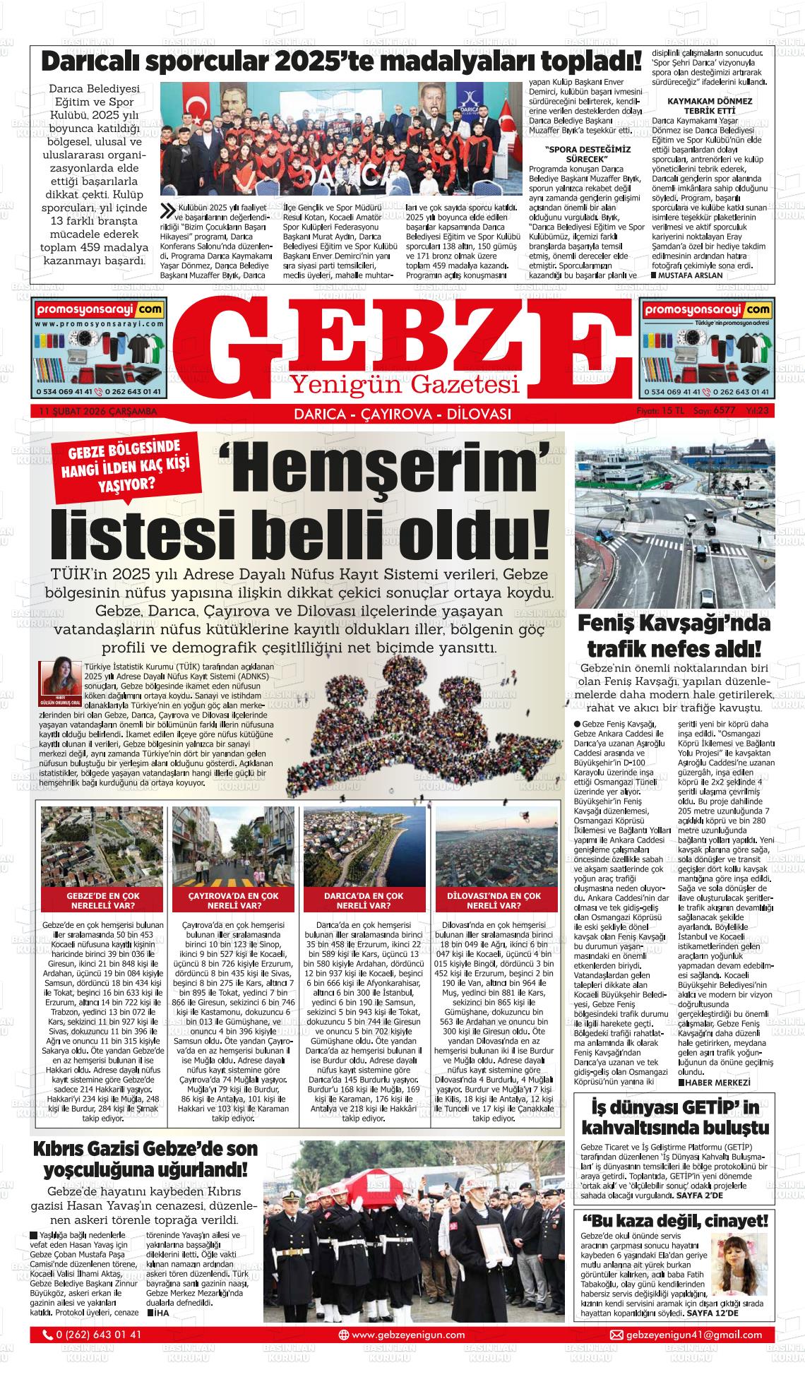 Kocaeli Gebzeyenigun 11.02.2026
