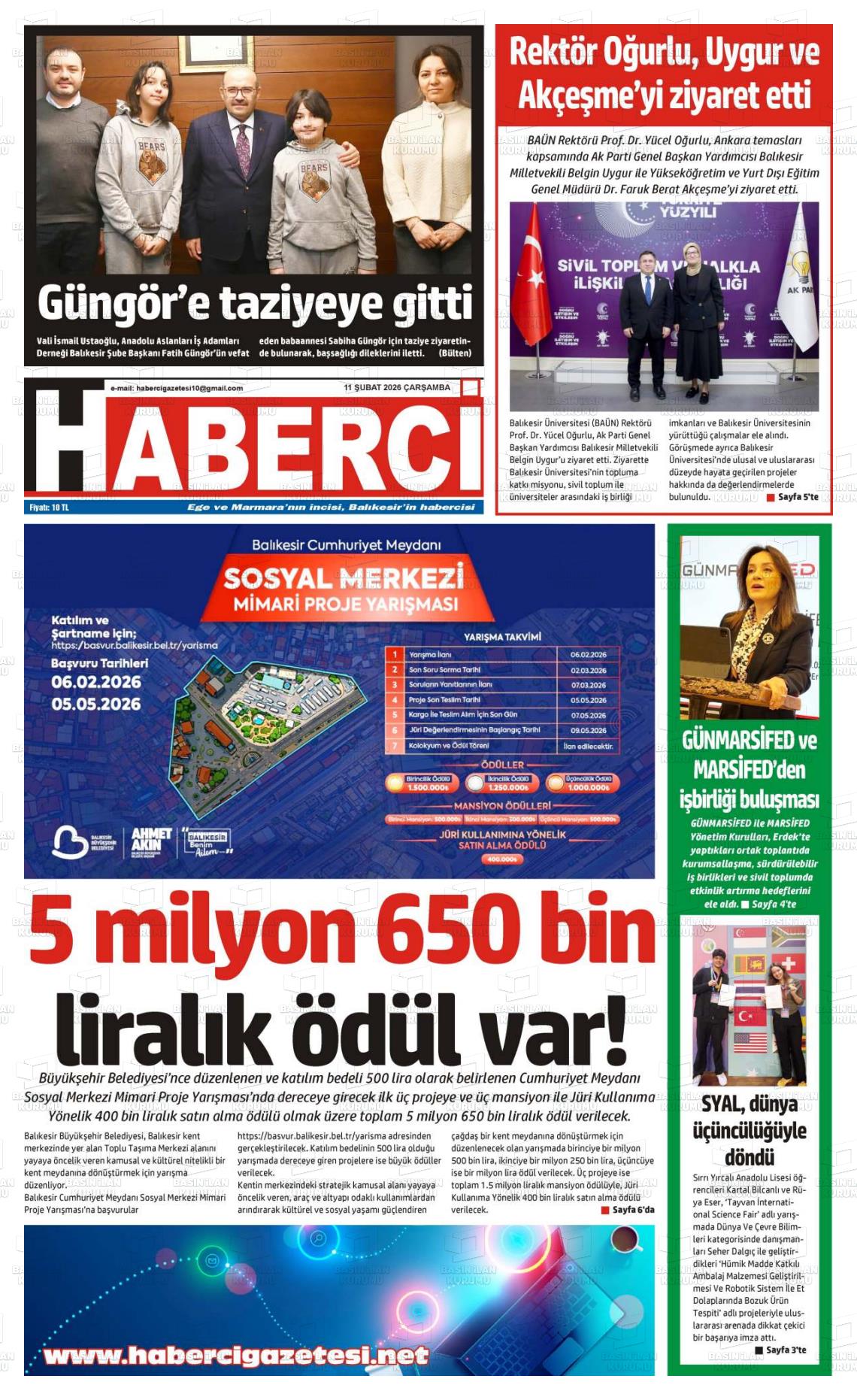 Mersin Haberci 11.02.2026