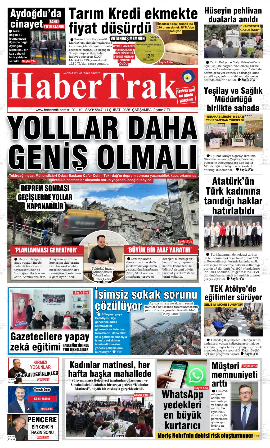 Tekirdag Habertrak 11.02.2026