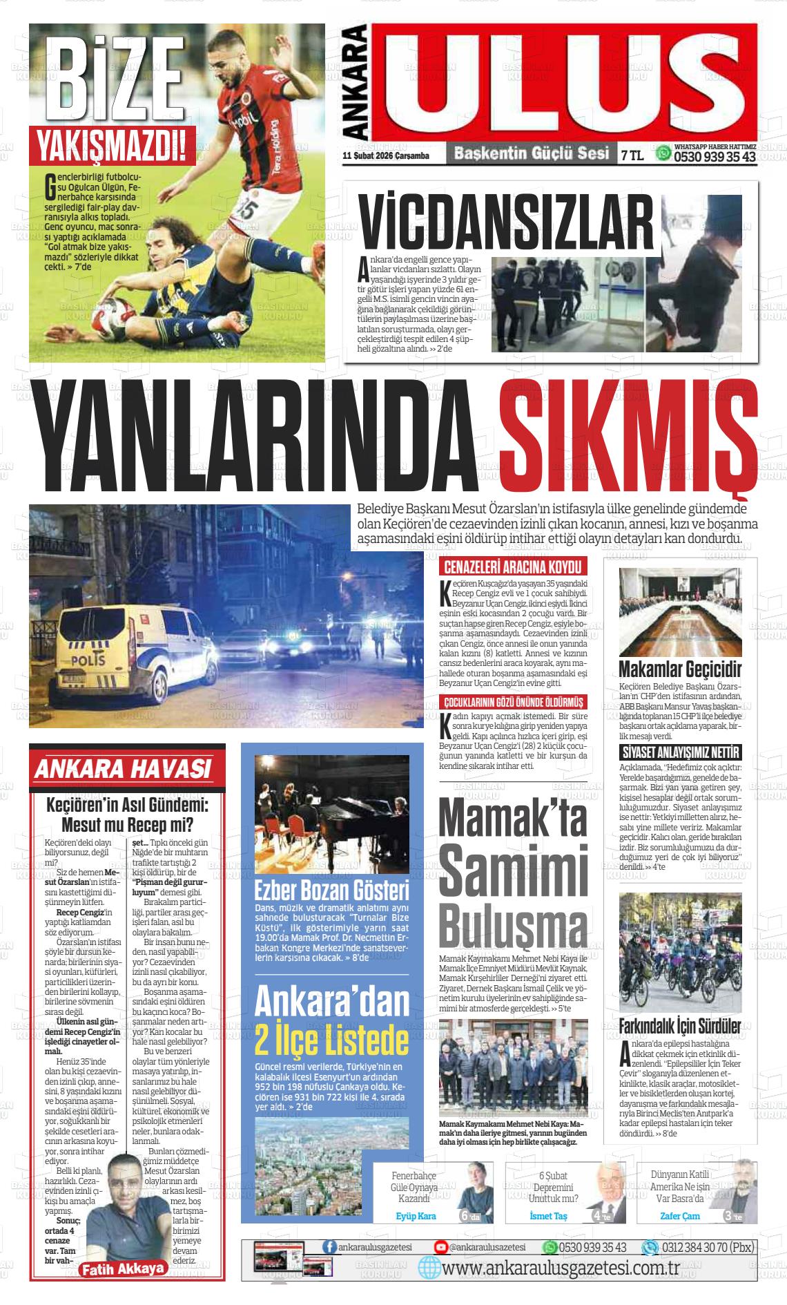 Ankara Habervaktim 11.02.2026