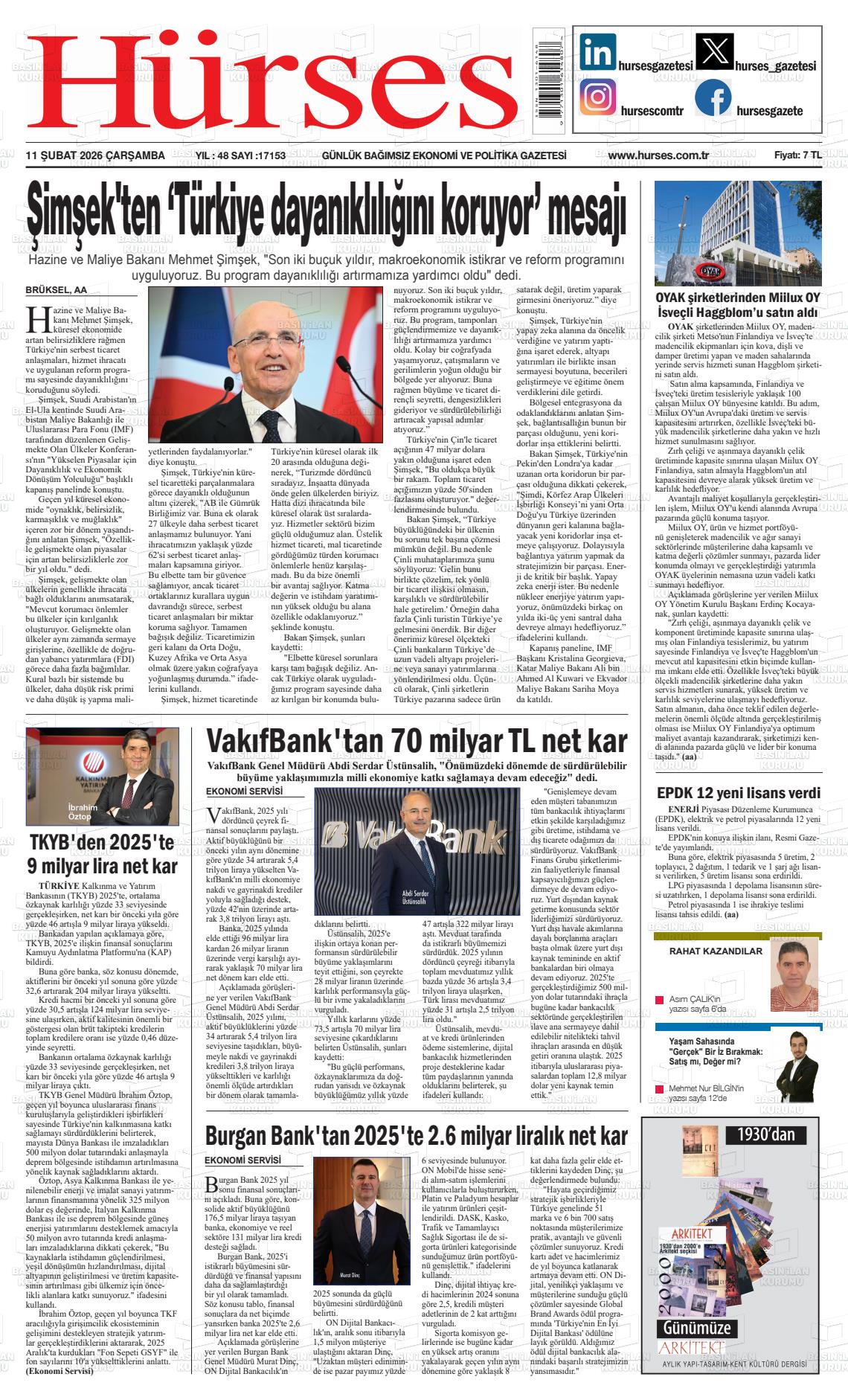 Hürses Gazetesi 11.02.2026