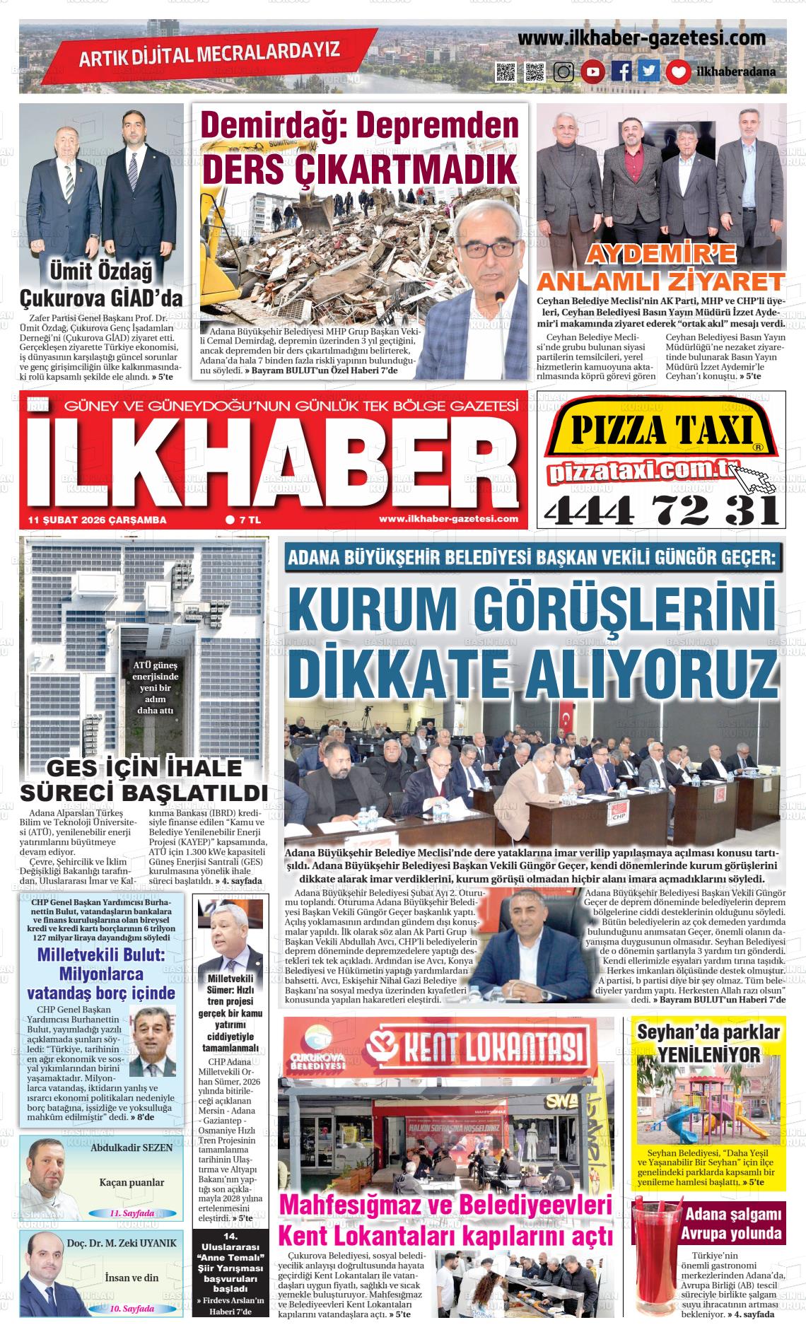 Adana Ilkhaber 11.02.2026