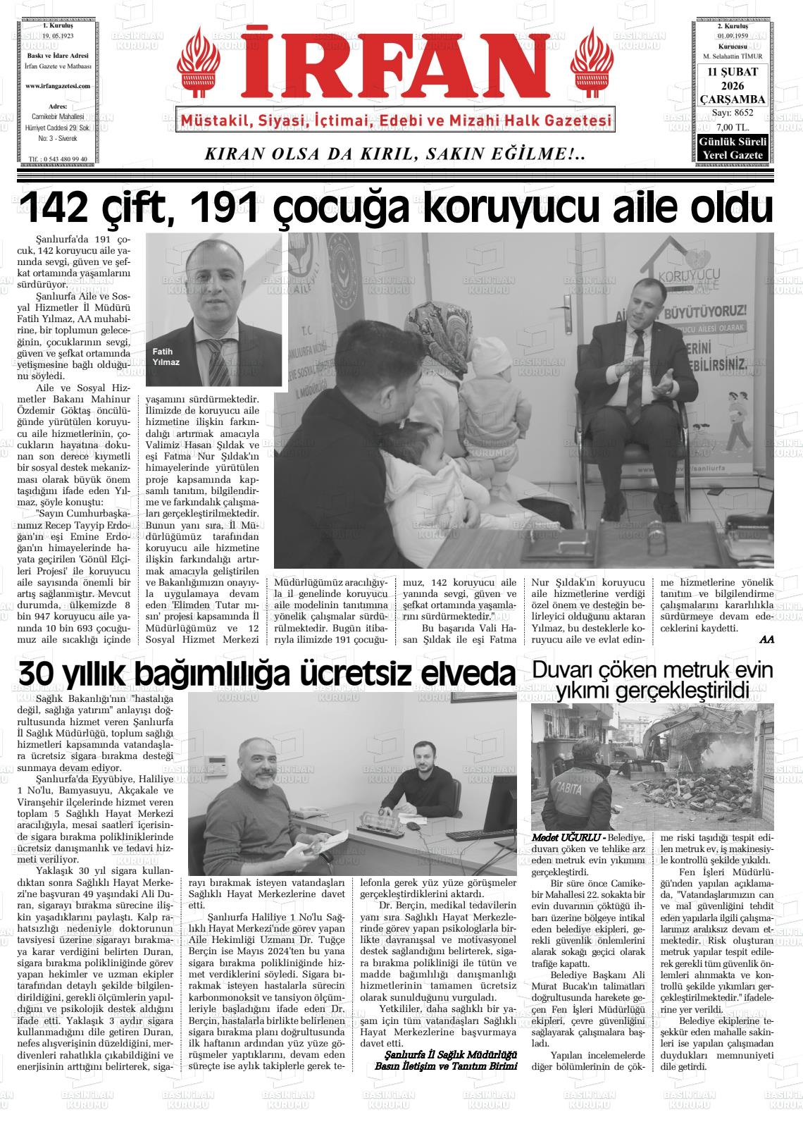 Sanliurfa Irfan 11.02.2026