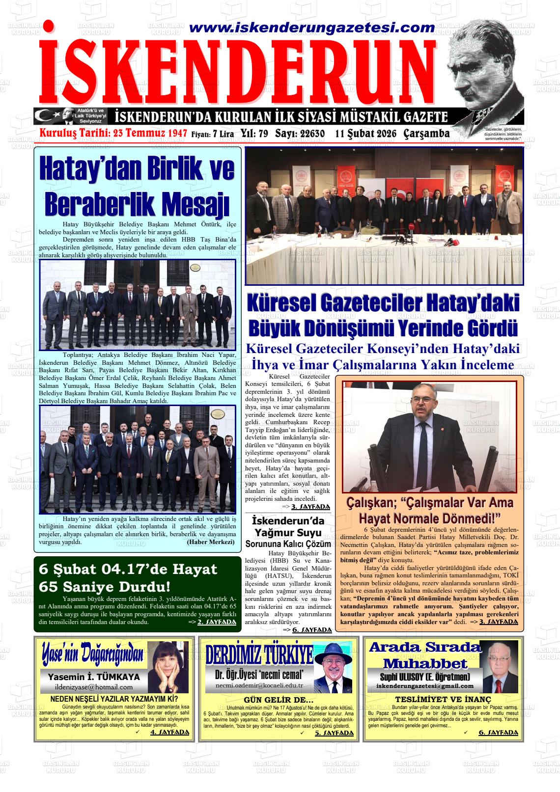 Hatay Iskenderun 11.02.2026