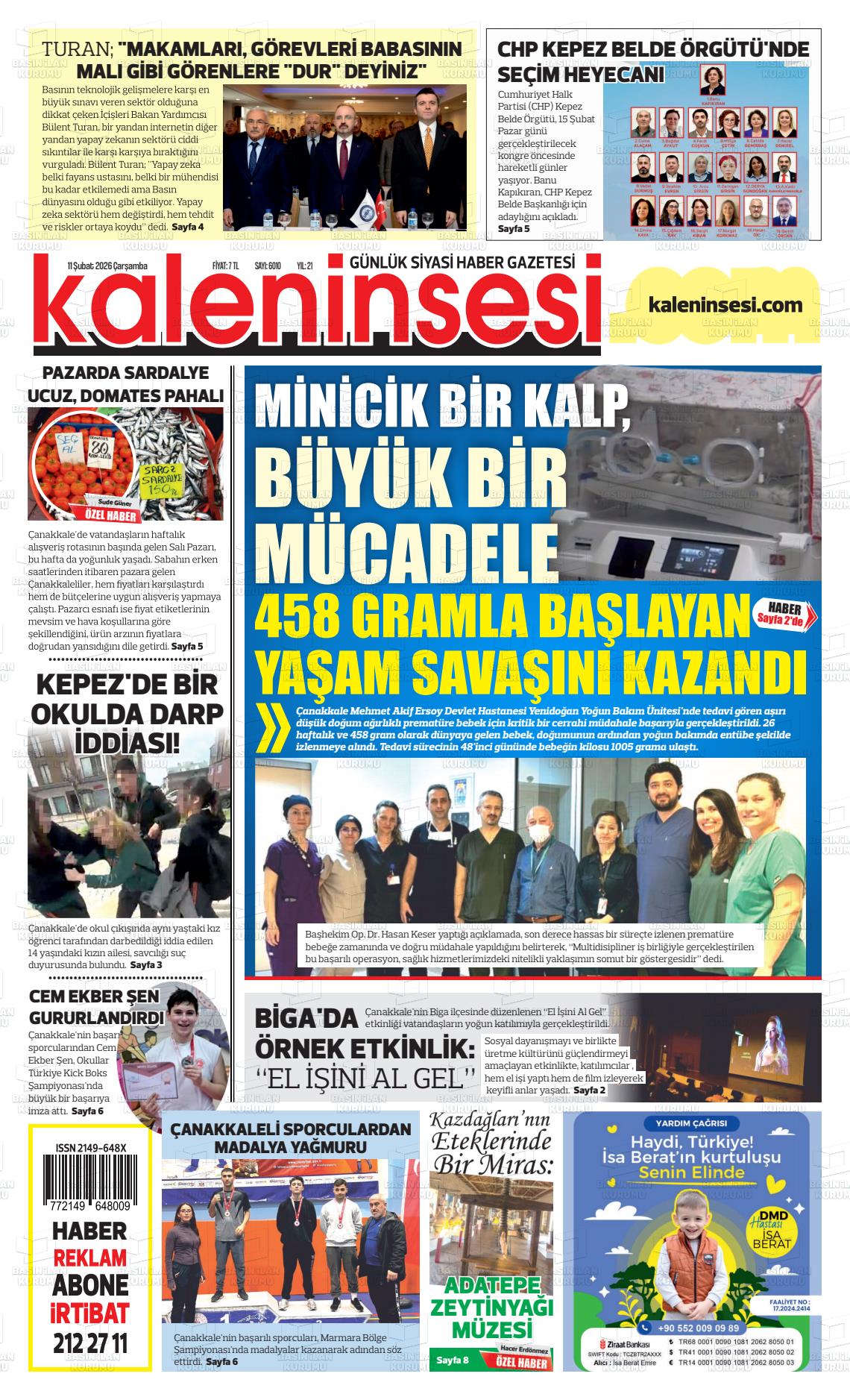 Canakkale Kaleninsesi 11.02.2026