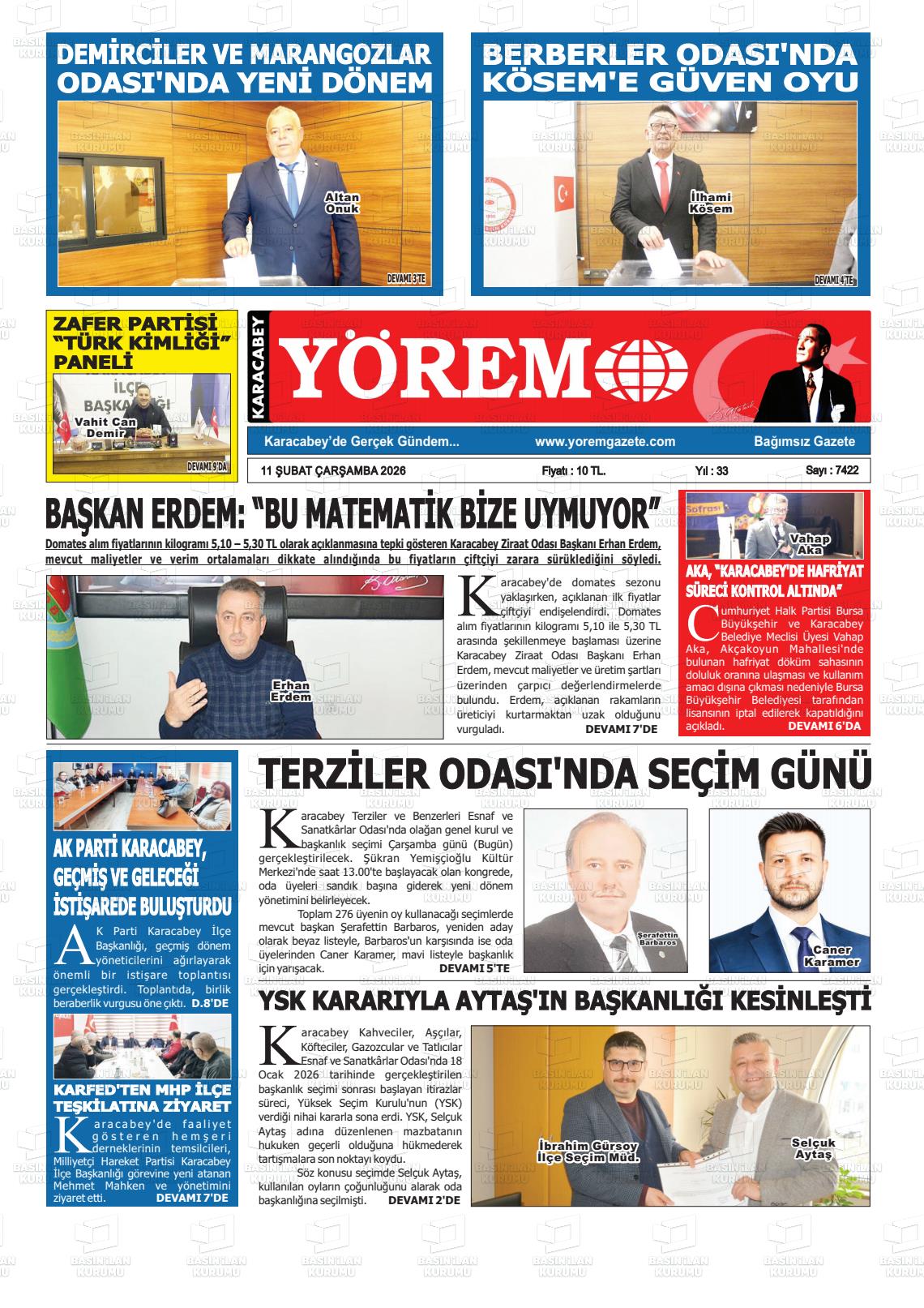 Bursa Karacabeyyorem 11.02.2026