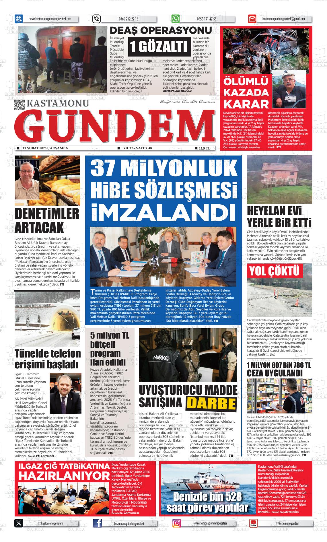 Kastamonu Gundem 11.02.2026