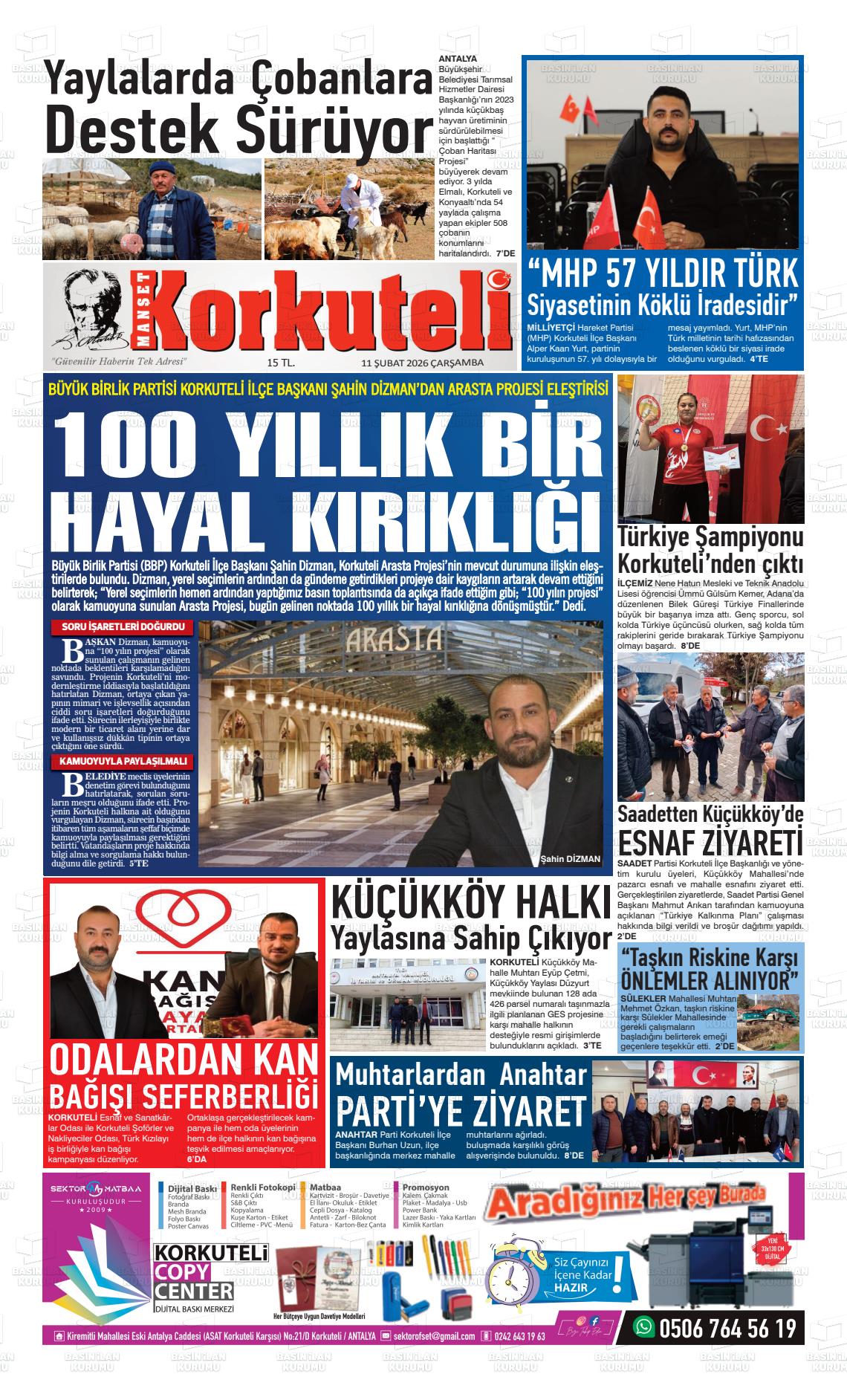 Antalya Korkutelimanset 11.02.2026