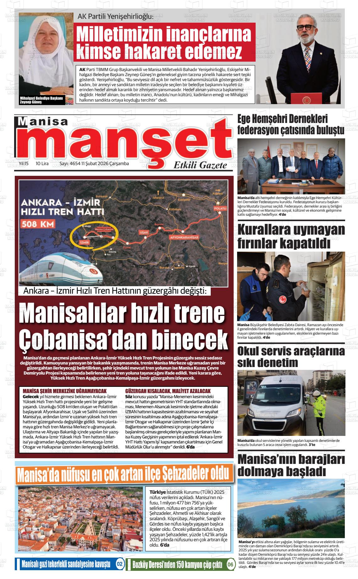 Manisa Manset 11.02.2026