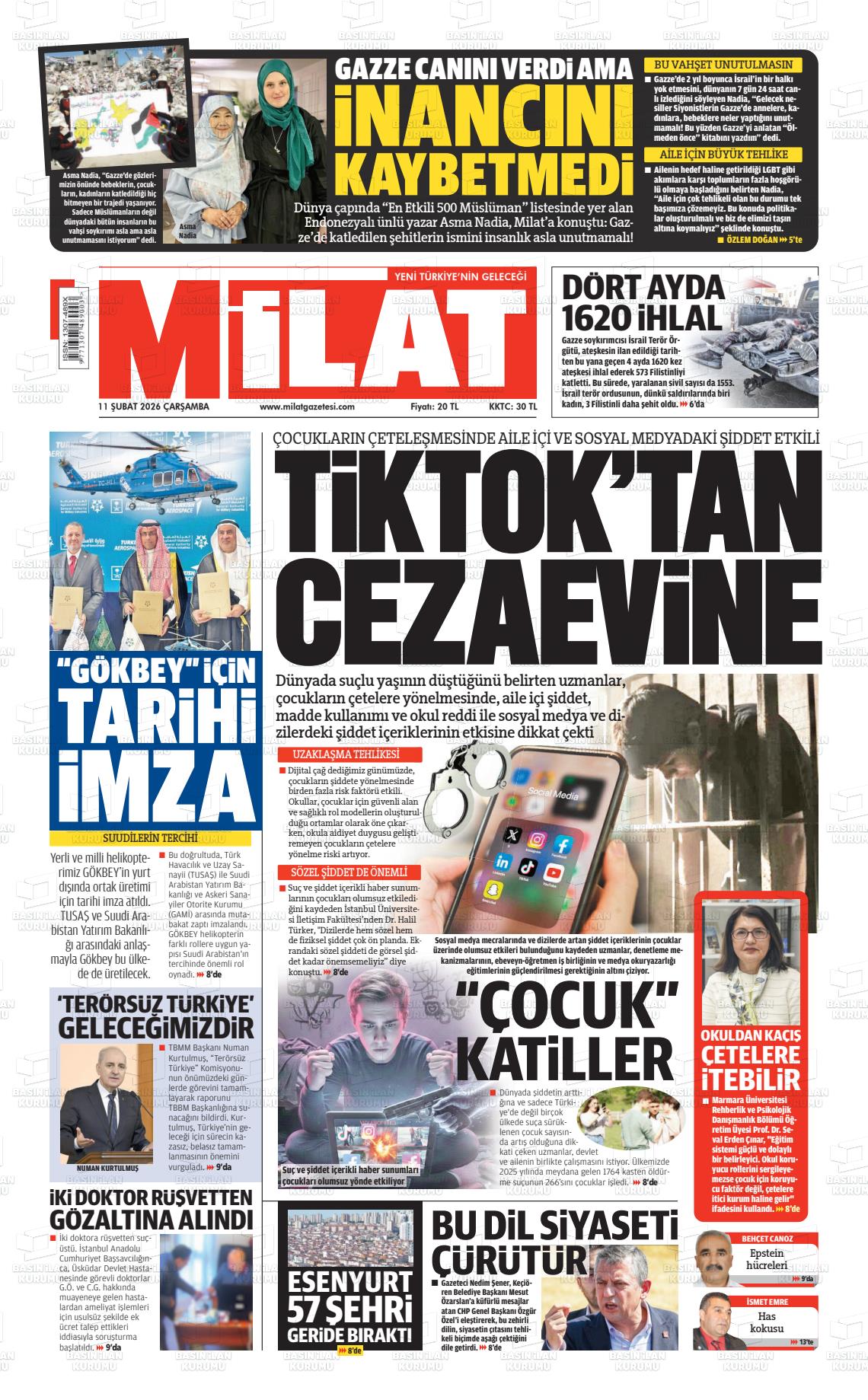 Milat Gazetesi 11.02.2026