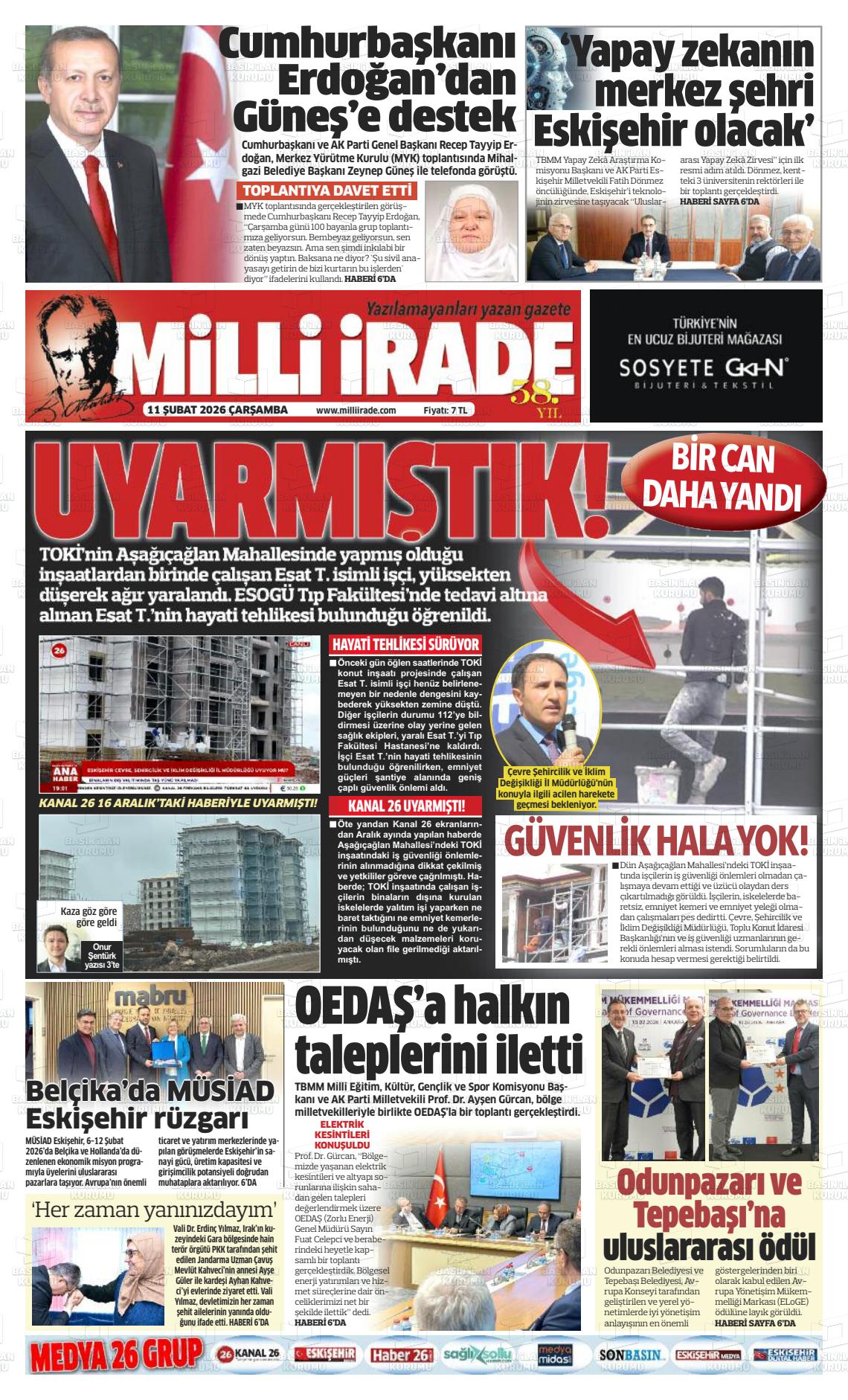 Konya Milliirade 11.02.2026