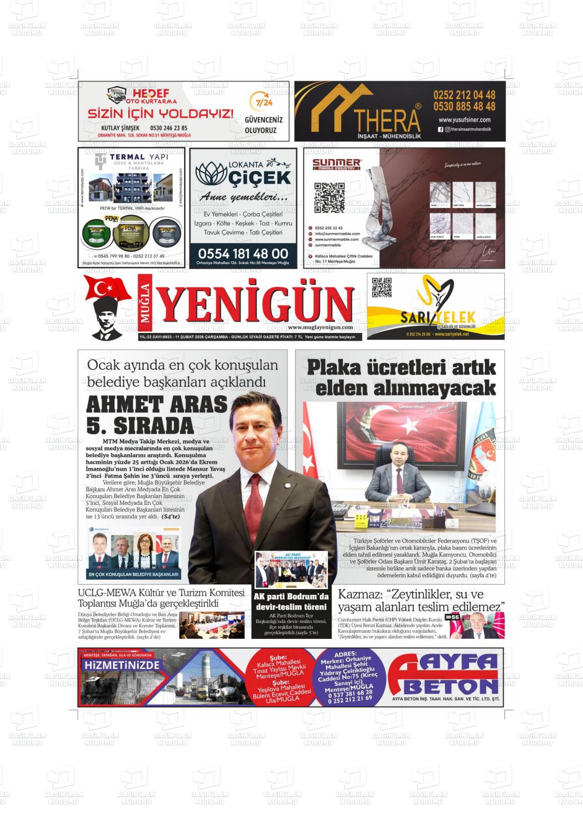 Mugla Yenigun 11.02.2026