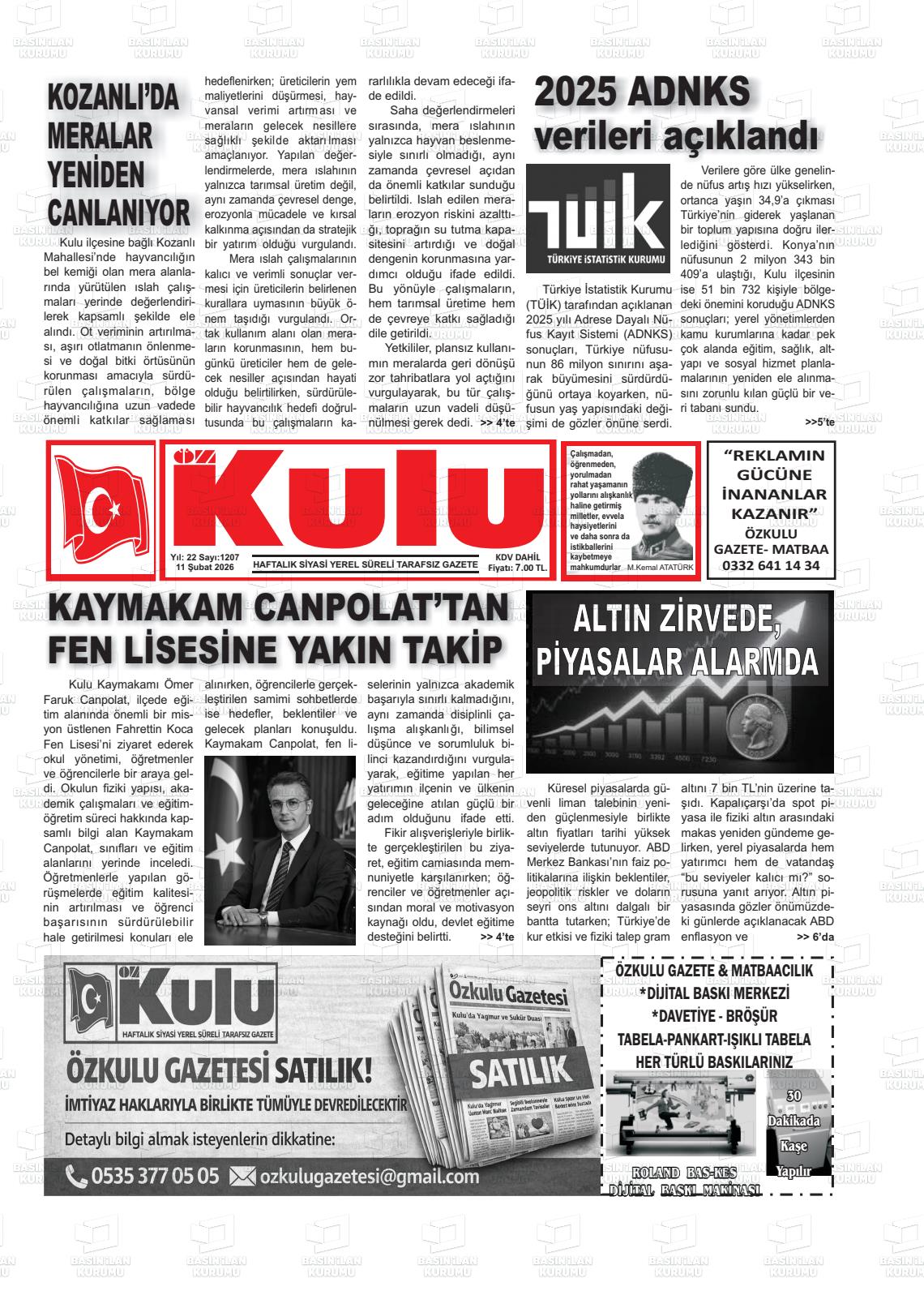 Konya Ozkulu 11.02.2026