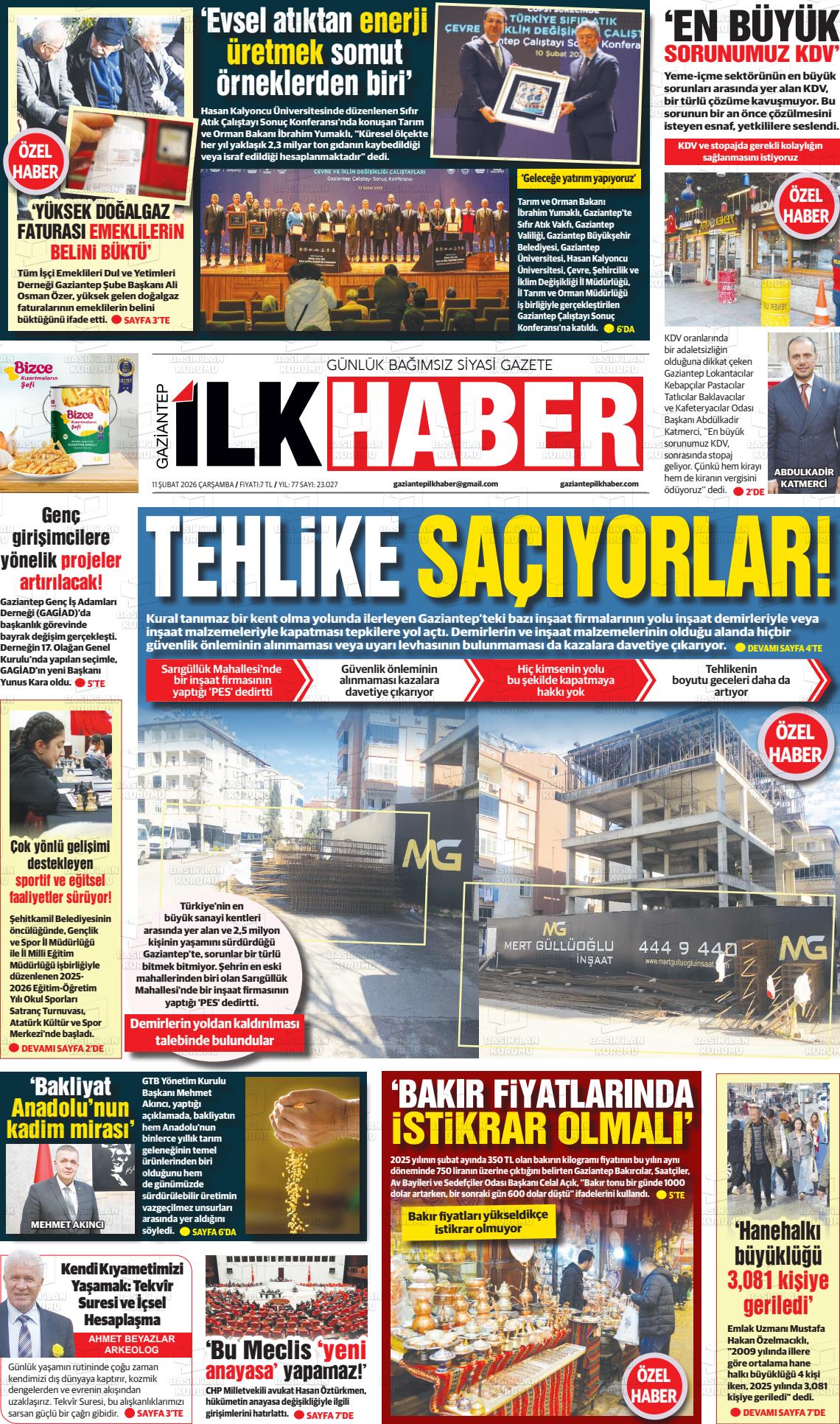 Sabah(gaziantep) 11.02.2026