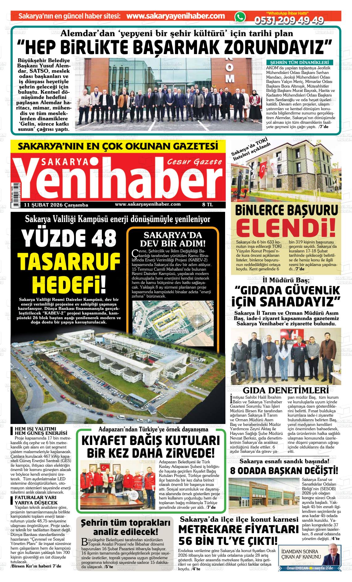 Sakarya Yenihaber 11.02.2026