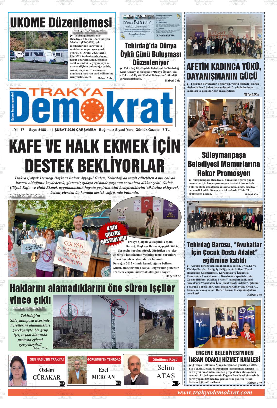 Tekirdag Trakyademokrat 11.02.2026