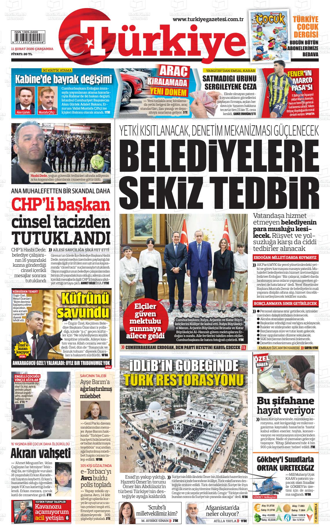 Türkiye Gazetesi 11.02.2026