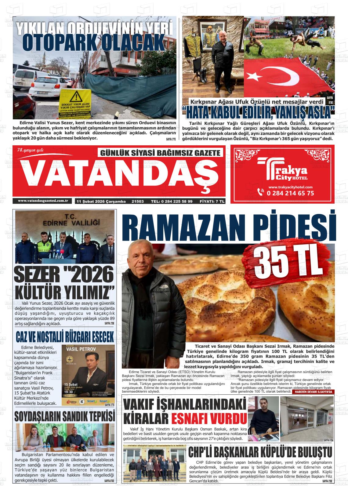 Edirne Vatandas 11.02.2026