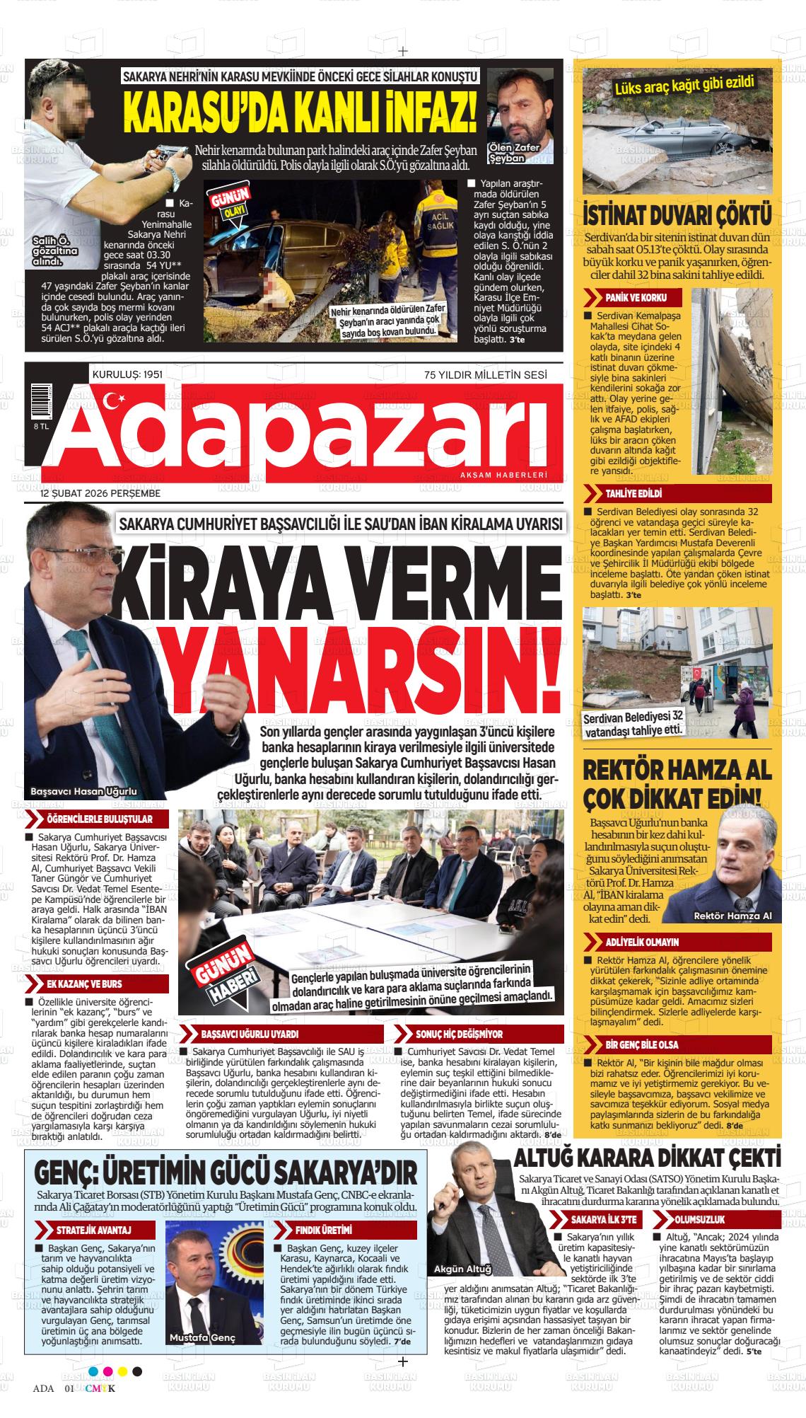 Sakarya Adapazariaksamhaberleri 12.02.2026
