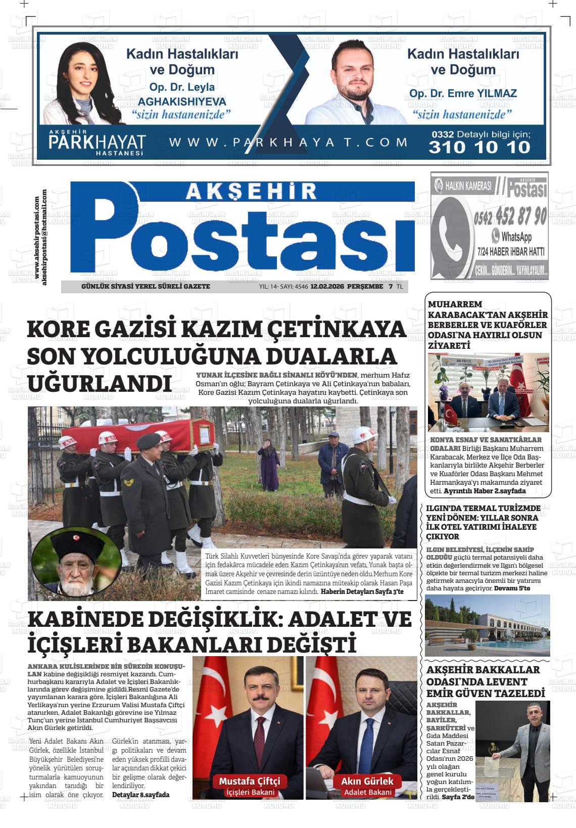 Konya Aksehirpostasi 12.02.2026